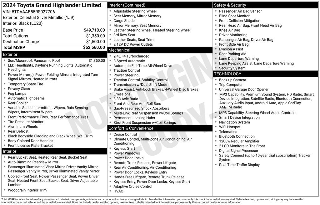 toyota grand highlander 2024 5TDAAAB55RS027706 image toyota grand highlander 2024 5TDAAAB55RS027706 image